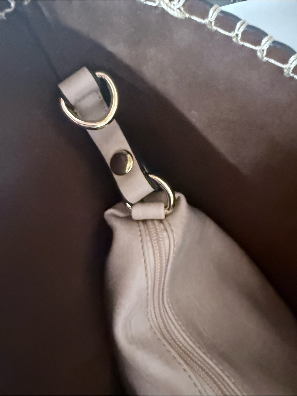 Vegan purse Two-Tone Pastel Tote Bag - Mint & Blush - Picture 11 of 13